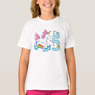 Unicorn Rainbow 5. Geburtstag T-Shirt