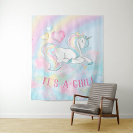 Unicorn Rainbow Baby Shooting Backrop Banner Wandteppich