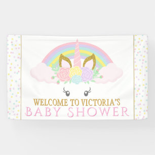 Unicorn Rainbow Baby Shower Banner