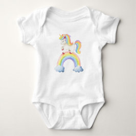 Unicorn Rainbow Baby Strampler