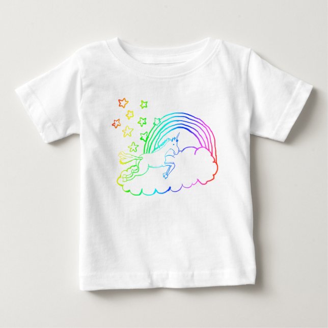 Unicorn Rainbow Baby T-shirt (Vorderseite)