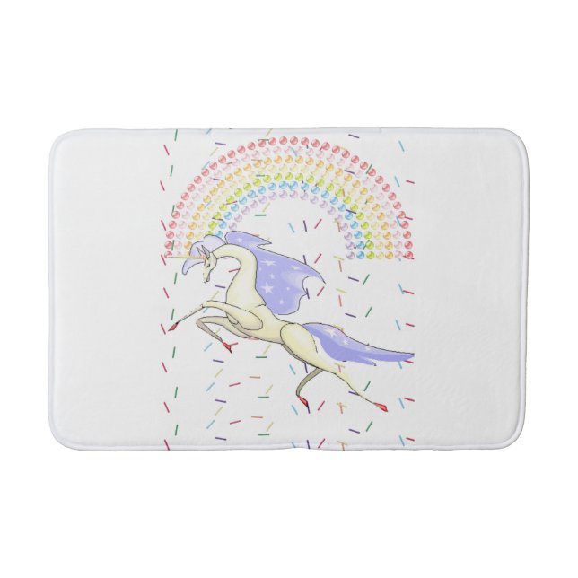 Unicorn, Rainbow Bathroom Badematte (Vorderseite)