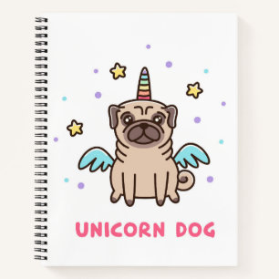Unicorn Rainbow Dog Notizbuch