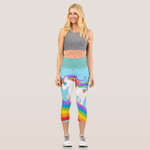 UNICORN RAINBOW HOCHWASCHKOPI YOGA LEGGINGS