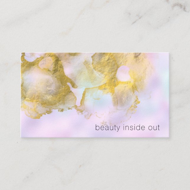 *~ Unicorn Rainbow Holograghic Pastel Beauty AP1 Visitenkarte (Vorderseite)