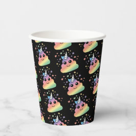 Unicorn Rainbow Kackend Emoji Pappbecher