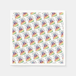 Unicorn Rainbow Kackend Emoji Serviette