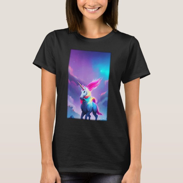 Unicorn Rainbow Magic Fairy Tale Fabulous Tier T-Shirt (Vorderseite)