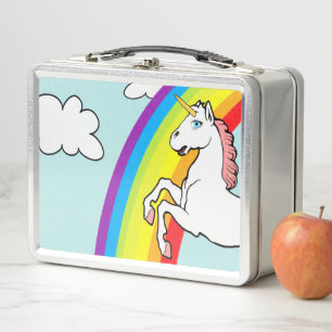 Unicorn Rainbow Metall Brotdose