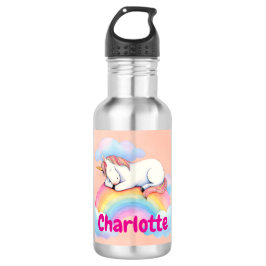 Unicorn & Rainbow, Personalized Water Bottle Edelstahlflasche