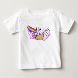 Unicorn Rainbow Riding Ice Cream Cone Baby T-shirt
