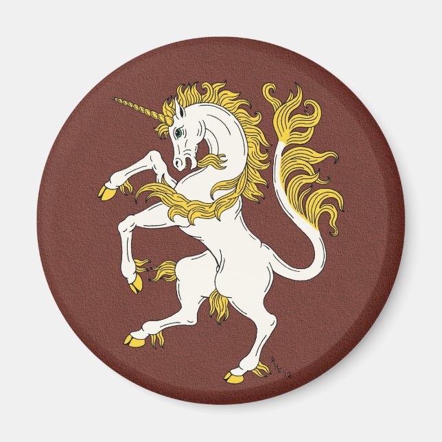 Unicorn Rampant Magnet (Vorne)