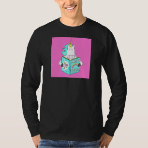 Unicorn Reading Magic Tricks Buch Niedlicher Spaß T-Shirt