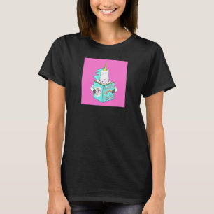 Unicorn Reading Magic Tricks Buch Niedlicher Spaß  T-Shirt