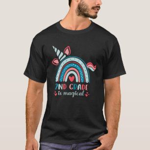 Unicorn Regenbogen 2nd Grad ist magischer erster T T-Shirt