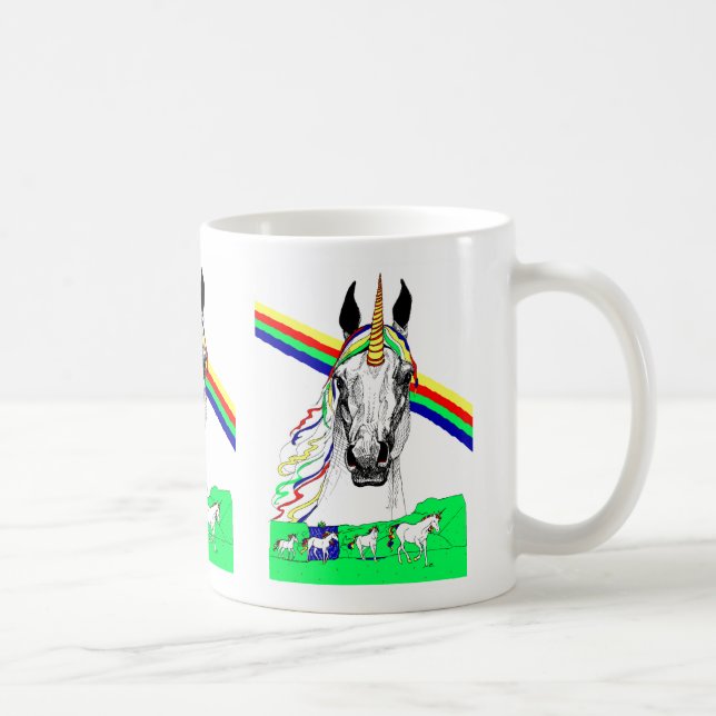 Unicorn-Regenbogen-Tasse Kaffeetasse (Rechts)