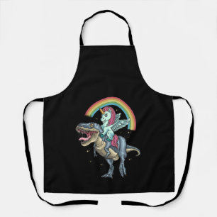 Unicorn Riding T rex Dinosaur Schürze