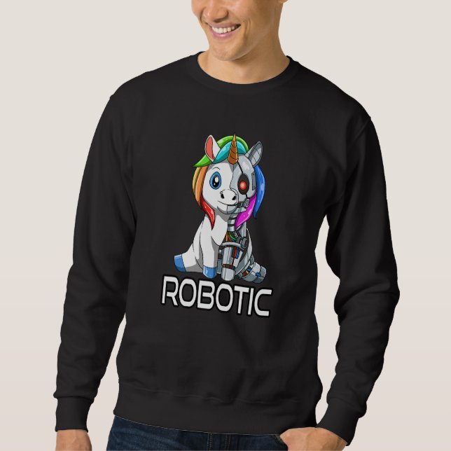 Unicorn Robot Robotic Cuddling Cyborg Sweatshirt (Vorderseite)
