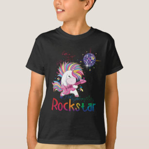 Unicorn Rock Star Gitarre Rockin' Music Singer T-Shirt
