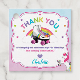 Unicorn Roller Skaten Birthday Vielen Dank Geschenkanhänger