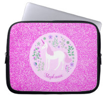 Unicorn Rosa Glitzer Personalisierter Name