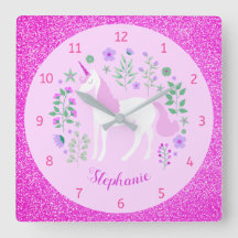 Unicorn Rosa Glitzer Personalisierter Name