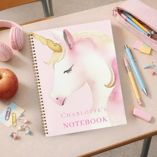 Unicorn-Rosa-Mädchen Notizbuch