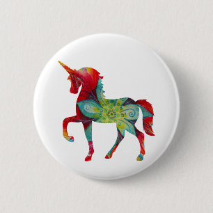 Unicorn Round Abzeichen Button