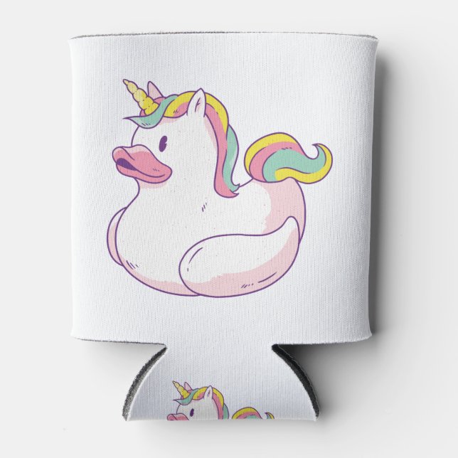 Unicorn Rubber Duck Dosenkühler (Vorderseite)