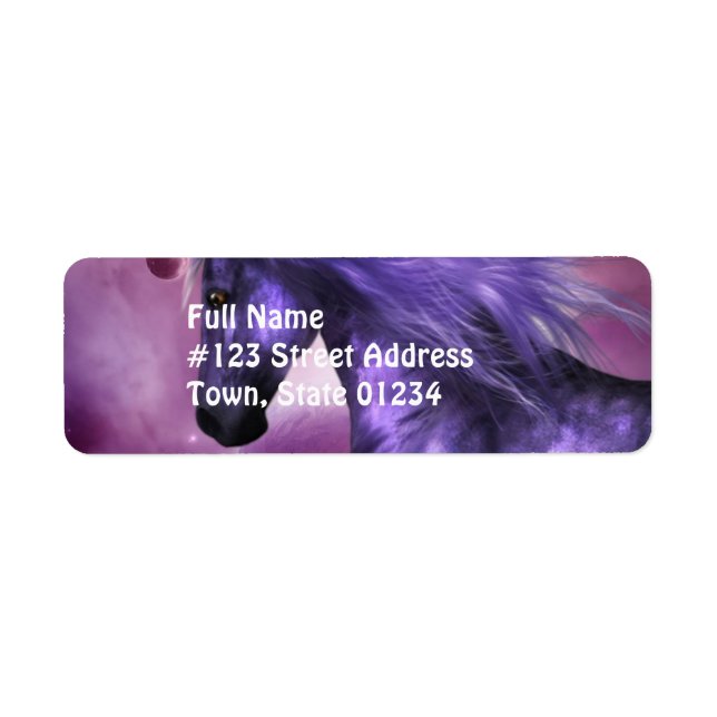 Unicorn Rücksendeadresse Mailing Labels (Vorne)