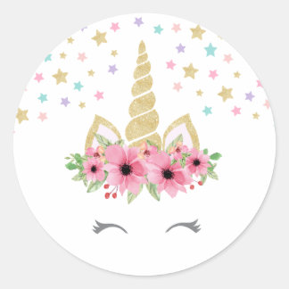 Unicorn-Rundkleber Runder Aufkleber
