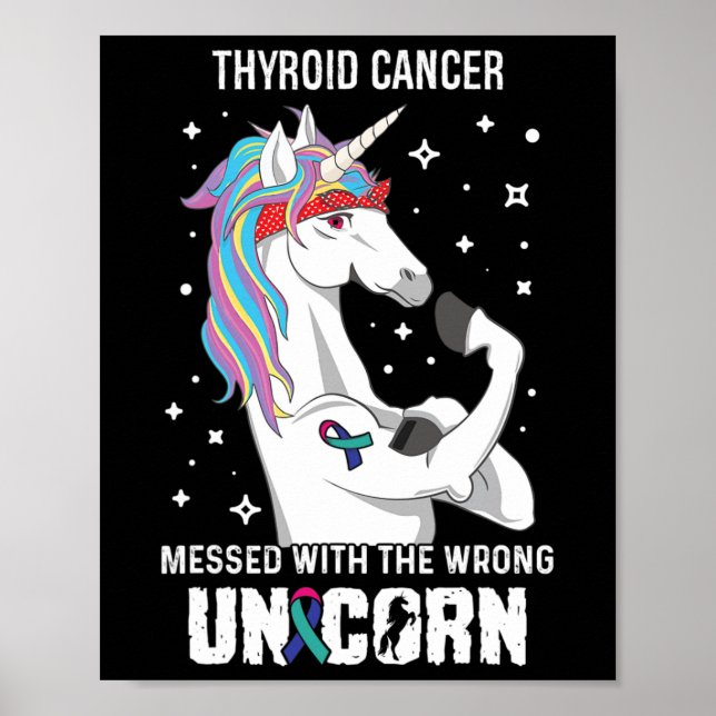 Unicorn- Schilddrüsenkrebs-Sensibilisierungskampag Poster (Vorne)
