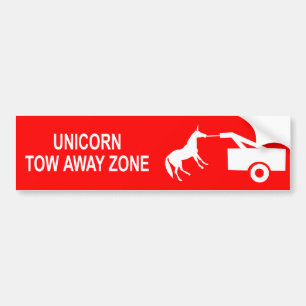 Unicorn-Schleppseil-wegzonen-Autoaufkleber Autoaufkleber