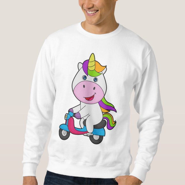 Unicorn Scooter Sweatshirt (Vorderseite)