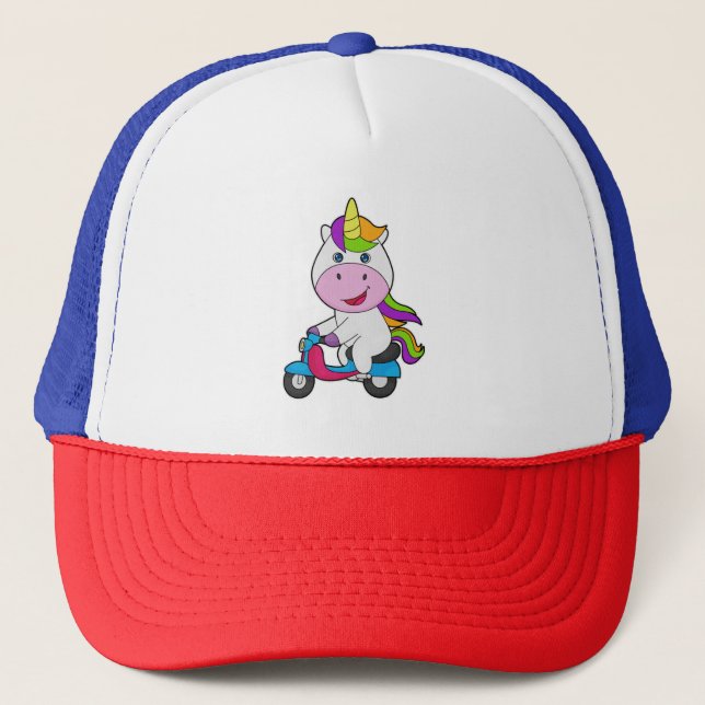 Unicorn Scooter Truckerkappe (Vorderseite)