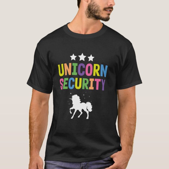 Unicorn Security Funny Halloween Unicorn Mama Vate T-Shirt (Vorderseite)
