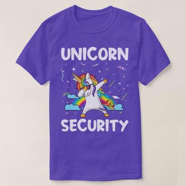 Unicorn Security Funny Unicorn T Shirts (Design vorne)