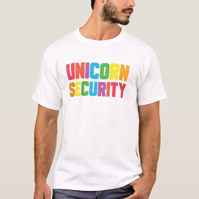 Unicorn Security Halloween T-Shirt (Vorderseite)