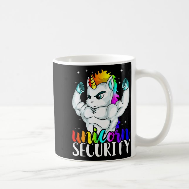 Unicorn Security Squad Muscle Tee Funny Dad Brothe Kaffeetasse (Rechts)