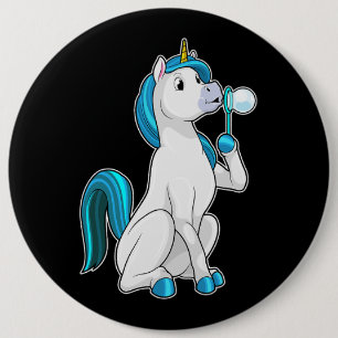Unicorn-Seifenblasen Button