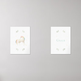 Unicorn Set für den benutzerdefinierten Namensdruc