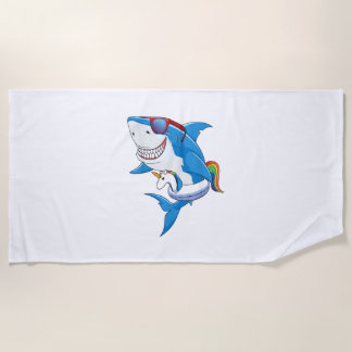 Unicorn Shark Pool Party Shirt Kinder Jungen Spaß Strandtuch