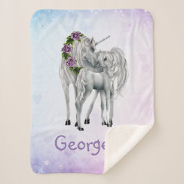 Unicorn Sherpa Blanket Sherpadecke
