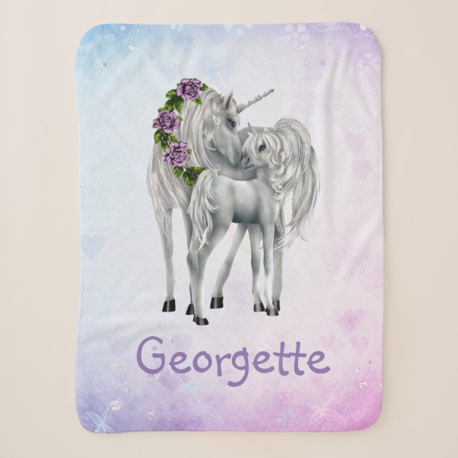 Unicorn Sherpa Blanket Sherpadecke (Vorderseite)