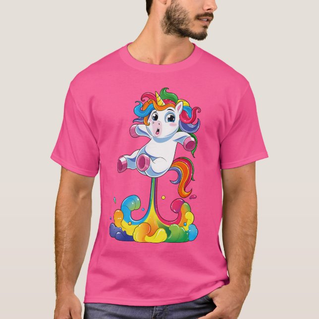 Unicorn Shirt Funny Magical Fart Unicorn Farting R (Vorderseite)