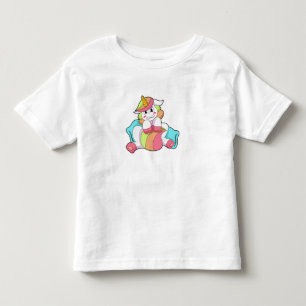 Unicorn Shy mit Kissen Kleinkind T-shirt