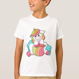 Unicorn Shy mit Kissen T-Shirt