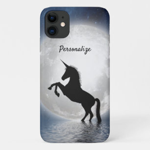 Unicorn Silhouette Full Moon Ocean Personalize Case-Mate iPhone Hülle