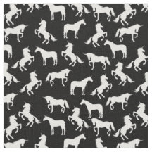 Unicorn-Silhouetten Schwarz und Weiß