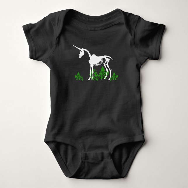 Unicorn Skeleton Baby Strampler (Vorderseite)